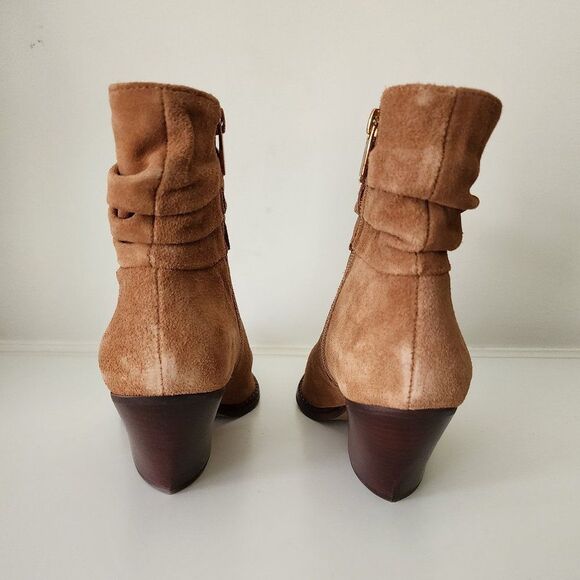 Vince Camuto Leather Slouch Bootie | Size 8.5 | Nerlinji Western Square Toe NEW - Picture 4 of 9
